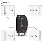 Чехол-брелок KEYYOU для автомобильного дистанционного ключа с 4 кнопками для Hyundai Mistra HB20 SANTA FE IX35 IX45 Accent I40 Solaris