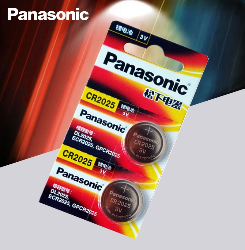 Panasonic оригинальный cr2025 аккумуляторы таблеточного типа 10 шт./лот cr 2025 3V литиевая