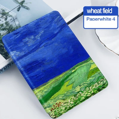 Тонкий из искусственной кожи чехол для Funda Kindle Paperwhite 4(10th Gen Release) читалка Smart Sleep/Wake Kindle чехол - Цвет: wheat field