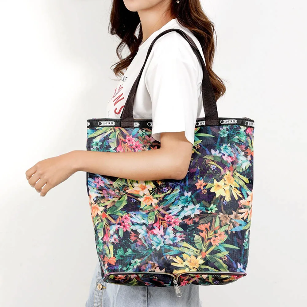 Новая повседневная Летняя сумка нейлоновая ткань складные сумки женская с