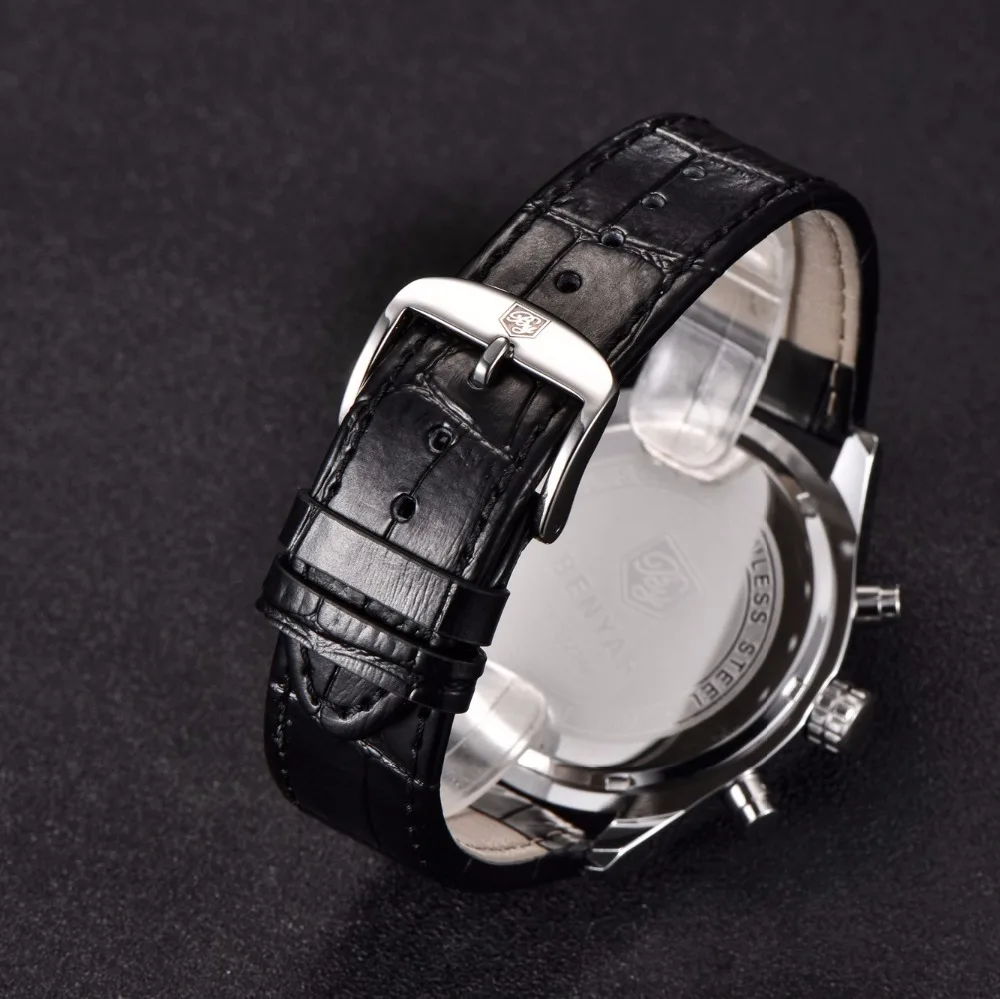 BENYAR кварцевые часы мужские водонепроницаемые спортивные с хронографом для