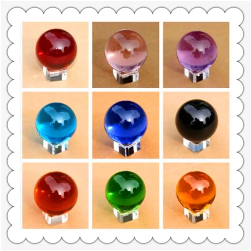 

Mixed Color Quartz Crystal Glass Ball Rare Natural Magic Healing Crystals Balls Sphere Decorating gemstone Figurines