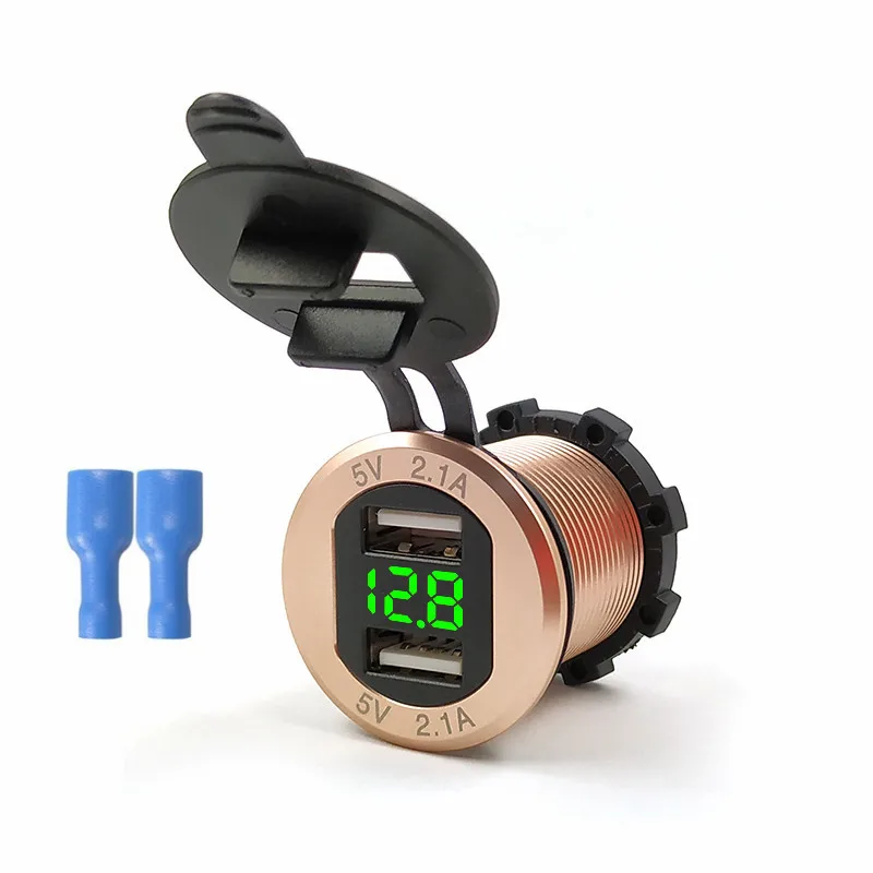 Зарядное устройство для прикуривателя с двумя USB портами 12 24 В|Кабели адаптеры и