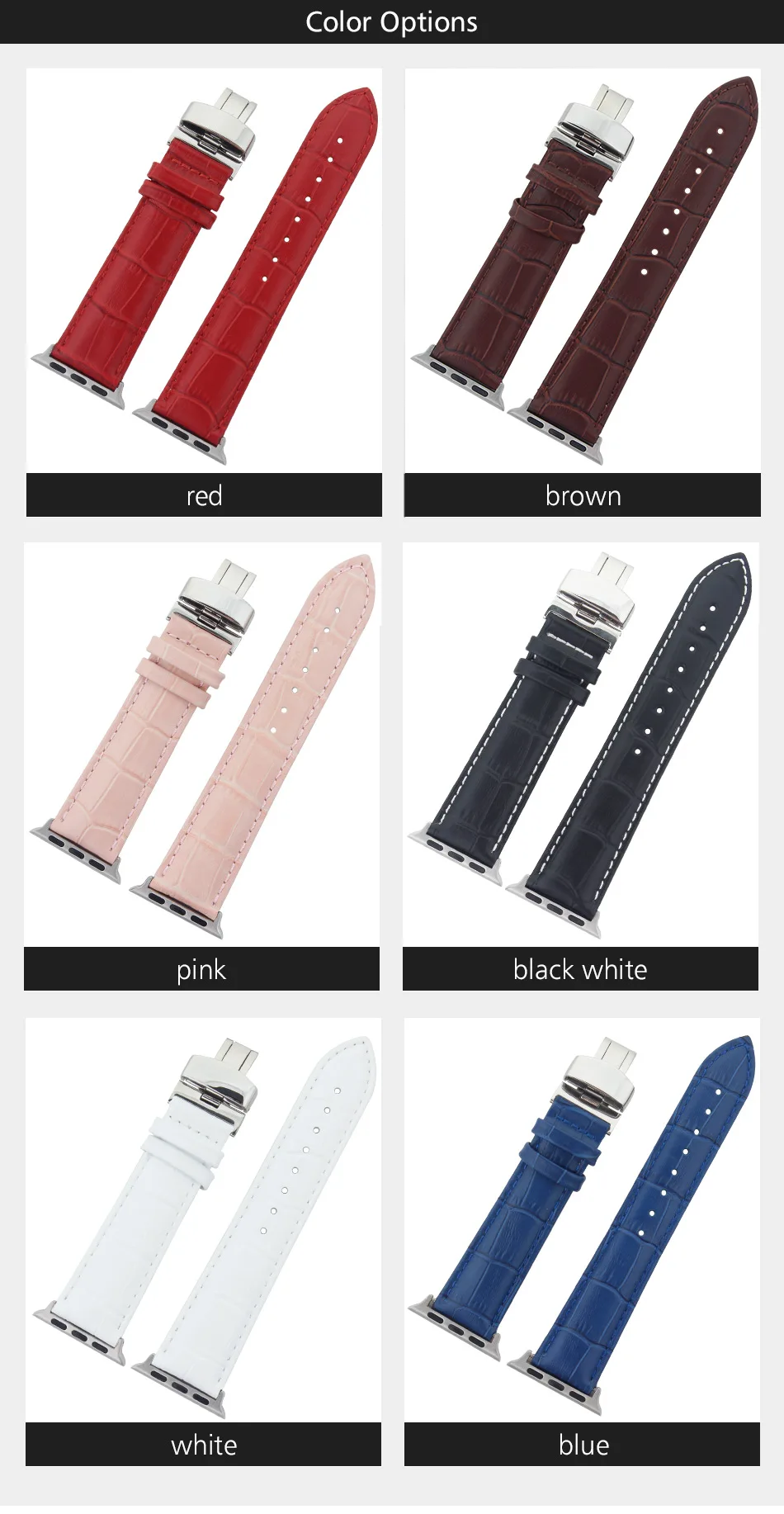 Наручных часов iwatch, ремешок бабочка раскладывающаяся застежка с пряжкой натуральная кожа ремешок для наручных часов Apple Watch, версии 4/3/2 ремешок для часов smart watch