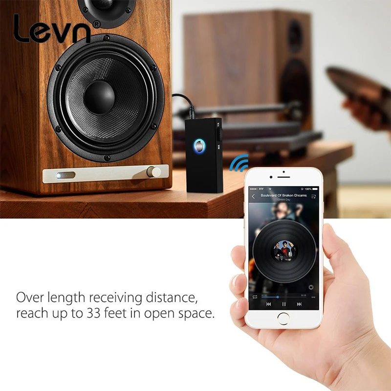 LEVN 2 в 1 Bluetooth Передатчик Приемник Беспроводной Аудио Музыка передатчик A2DP Стерео