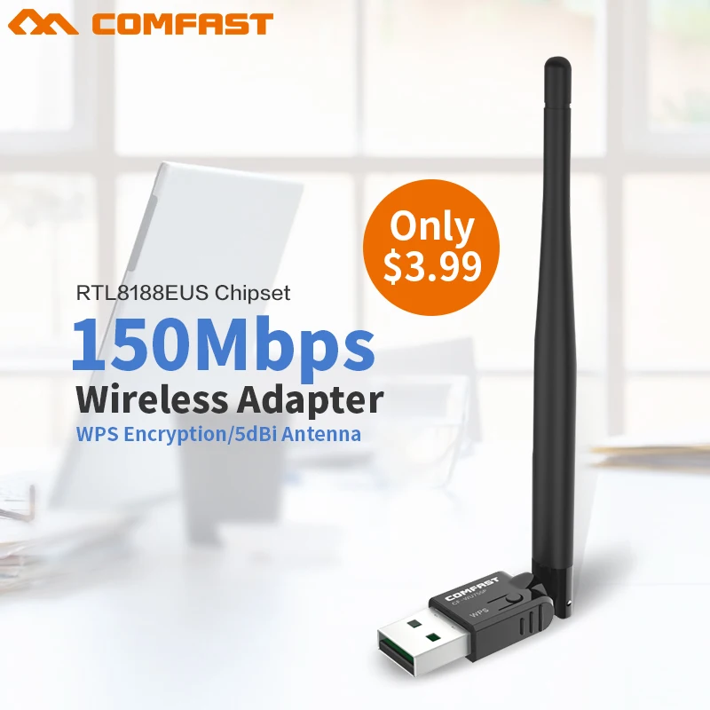 150 Мбит/с Wifi USB беспроводной Lan адаптер 5dbi антенна Realtek RTL8188EU 802.11b/g/n сетевая карта