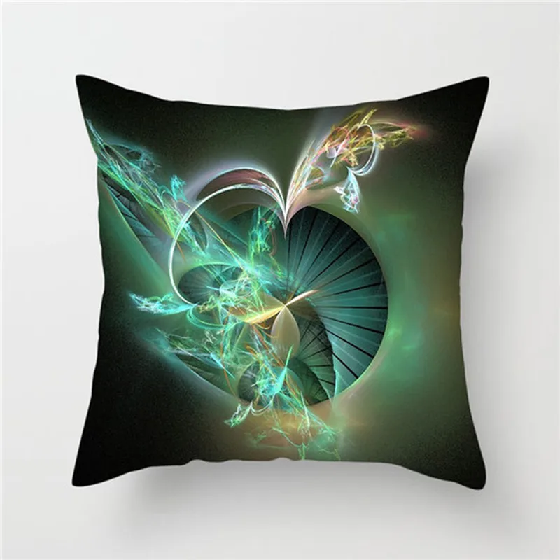 

Fuwatacchi Gorgeous Flowers Geometric Cushion Cover Phantom Butterfly Pillow Case For Chair Sofa Room Decoration Pillowcase