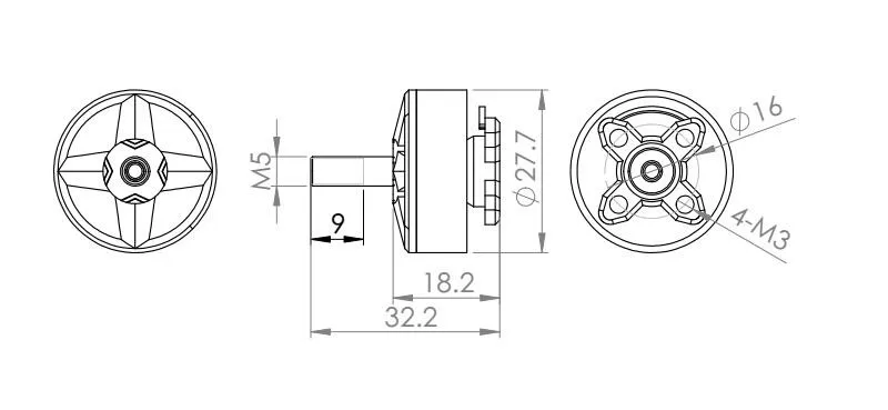 1/4 шт. DYS Samguk серии на каждый день Wei 2207 2300KV 2600KV 3-4 S/1750KV 4-6S бесщеточный двигатель для модели RC Мультикоптер запчасть