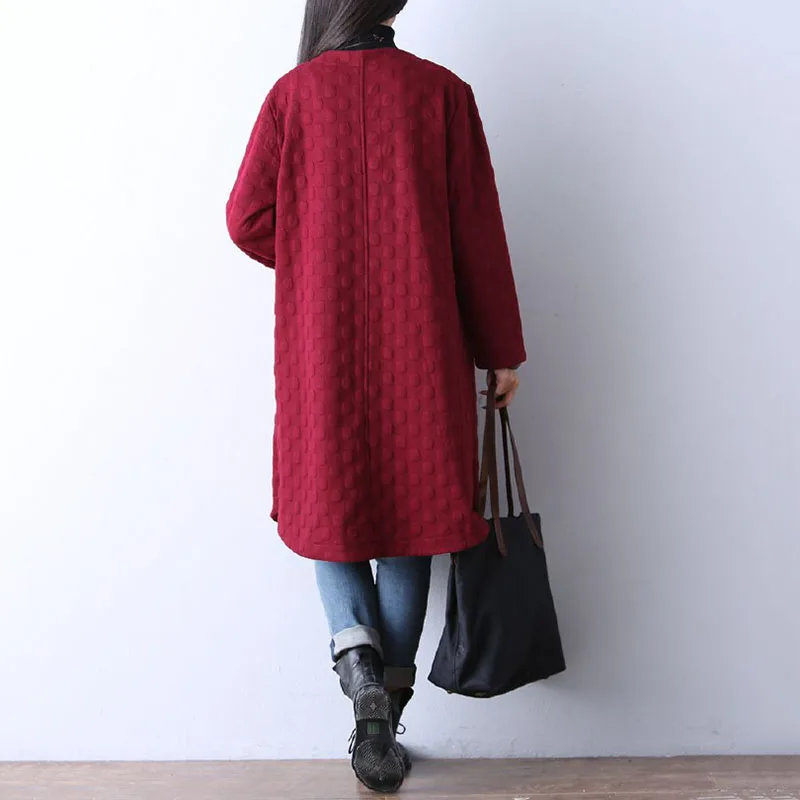 Длинный рукав свободный хлопковый ветровка 1 шт. Женское пальто Дамская верхняя