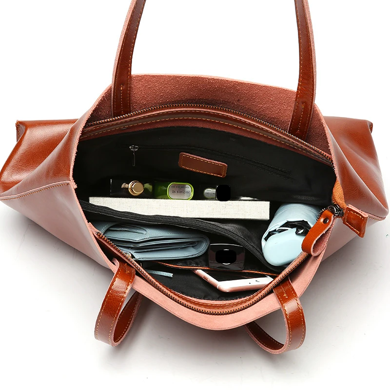 FCTOSSR портативные сумочки женские модные сумки на плечо масляная Вощеная кожа