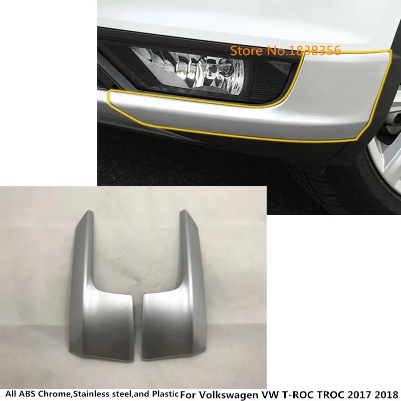 Для Volkswagen VW T ROC TROC 2017 2018 2019 автомобильный хромированный ABS передний бампер Защита