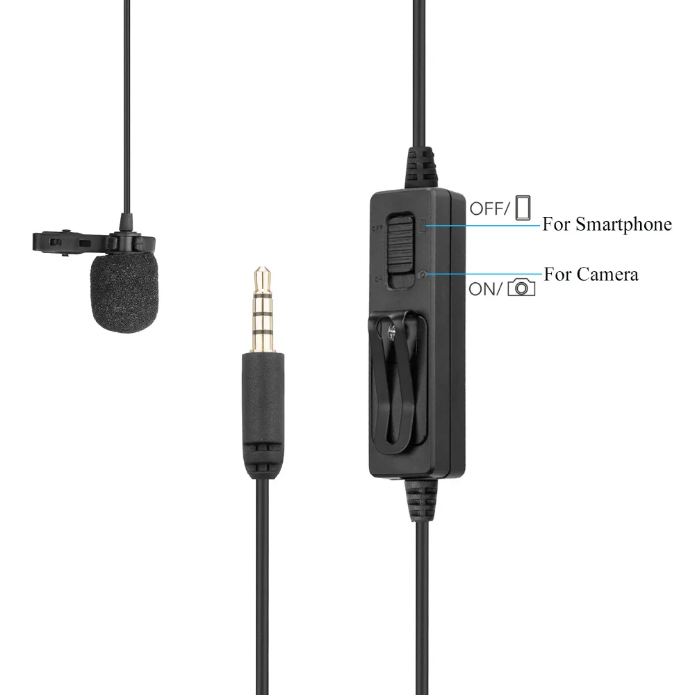 Микрофон Saramonic 20 футов петличный микрофон для iPhone 8 8x iPad Sony DV видеокамер Canon Nikon
