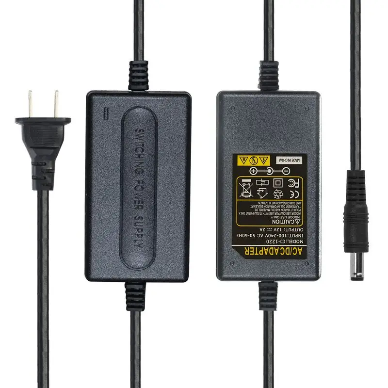 

100pcs 12V CCTV Power Supply lC Solution AC 220V To DC 12V 2A Transformer For 5050 RGB RGBW LED Strip WIFI Bluetooth Controller