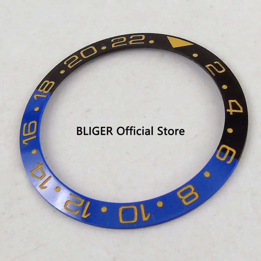 BLUE BLACK BEZEL-2 Высокое качество 38 мм черный синий зеленый керамический ободок вставка подходит для 40 мм submariner автоматические часы B1 - Цвет: BLUE BLACK BEZEL-2