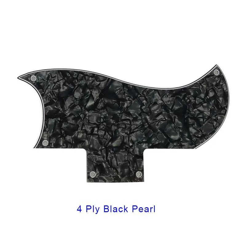 4 ply black pearl Pleroo гитарные части накладки костюм для Gibson SG 61 гитара царапина пластина 5 винтовых отверстий soporte электрогитара ra - Цвет: 4 ply black pearl