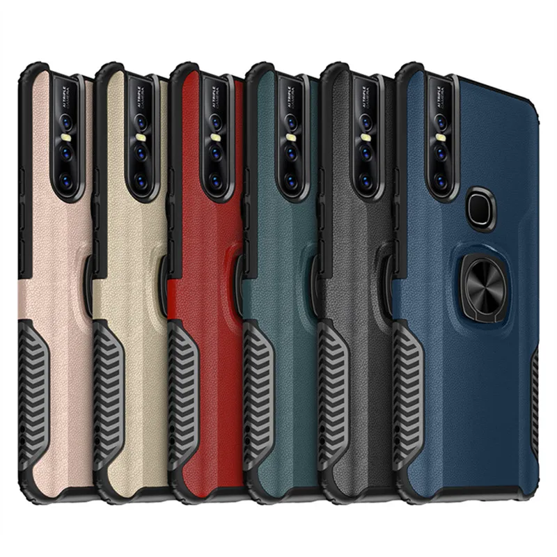 ДЛЯ vivo V15 Pro чехол Роскошный рыцарь Броня задняя крышка для vivo V15 Прочный Гибридный автомобильный держатель Кронштейн чехол для телефона(XS0418