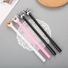 40 шт. мультяшная силиконовая нейтральная ручка с лисьей головой креативные Обучающие канцелярские принадлежности новая симпатичная Студенческая ручка для моделирования животных