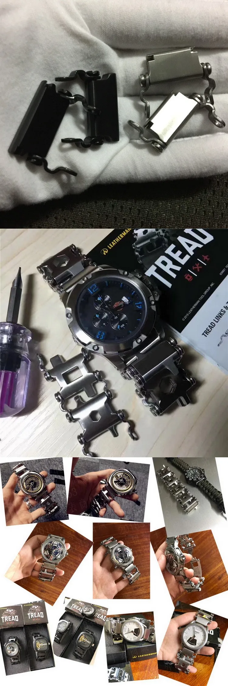 LEATHERMAN нержавеющая сталь многофункциональный браслет аксессуары EDC Открытый спортивный браслет мужские часы прикрепить мужчин t пряжка