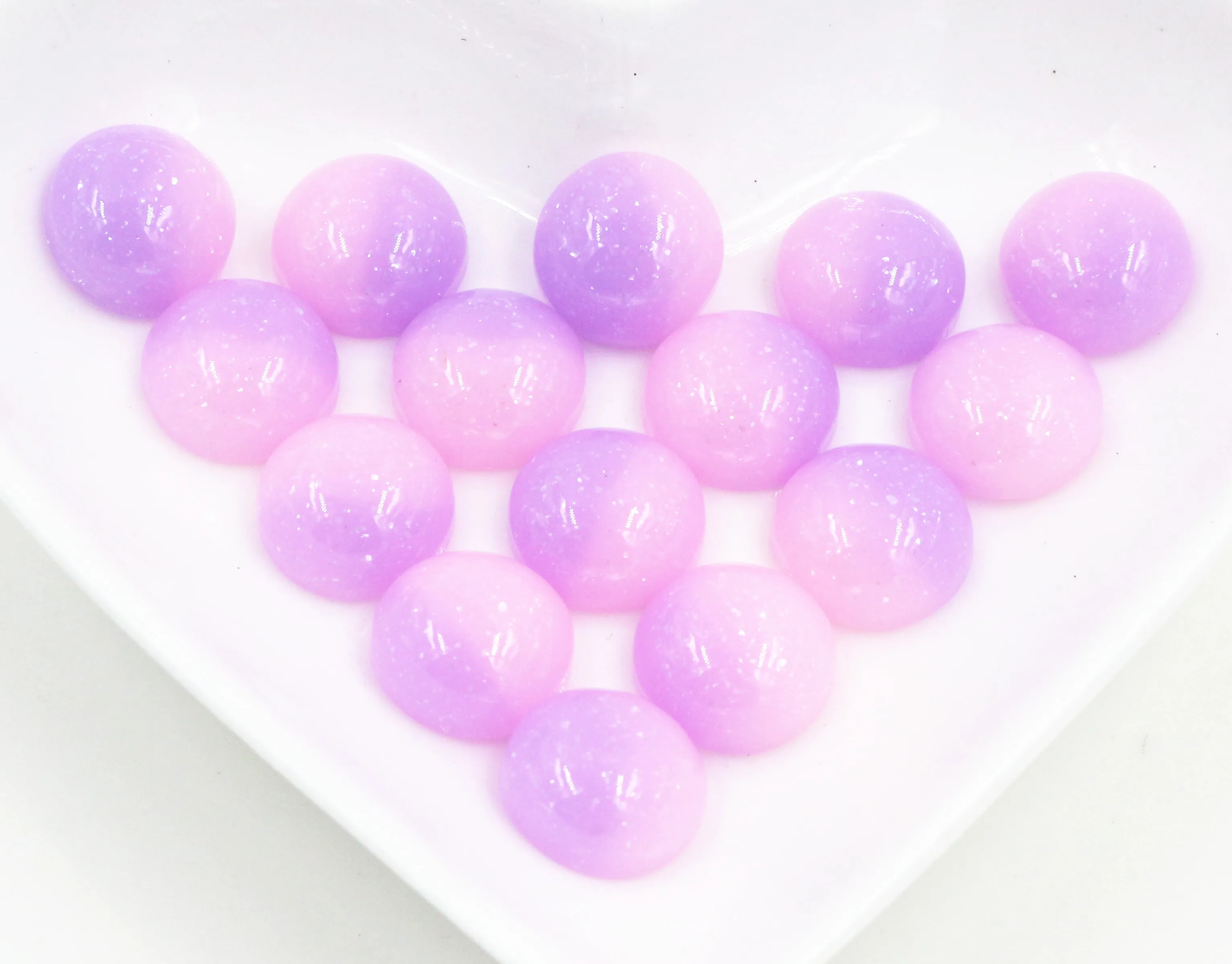 Новая мода 40 шт 12 мм цвета яркого цвета, хрустальные желе серии плоские пластмассовые Кабошоны Камея H6-54