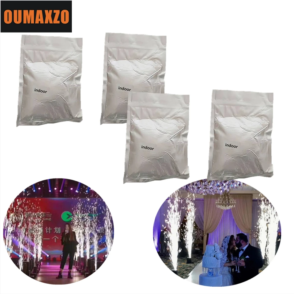 

4 Bags Ti Powder 200g/Bag Consumables Material For Cold Spark Machine Wedding Party Fountain Fireworks Titanium Powder MSDS