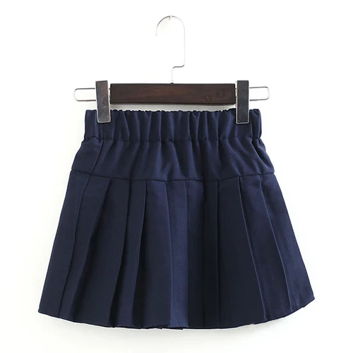 Tibetan blue skirt Детская юбка школьные юбки для девочек юбка с эластичной резинкой на талии для девочек плиссированные юбки на весну и осень модная детская одежда для школы От 3 до 13 лет - Цвет: Tibetan blue skirt