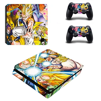 NO.4 HOMEREALLY Ps4 тонкий кожи Dragon Ball сын Goku vegeta Классическая наклейка крышка для sony Playstation 4 slim консоль и контроллер - Цвет: NO.4