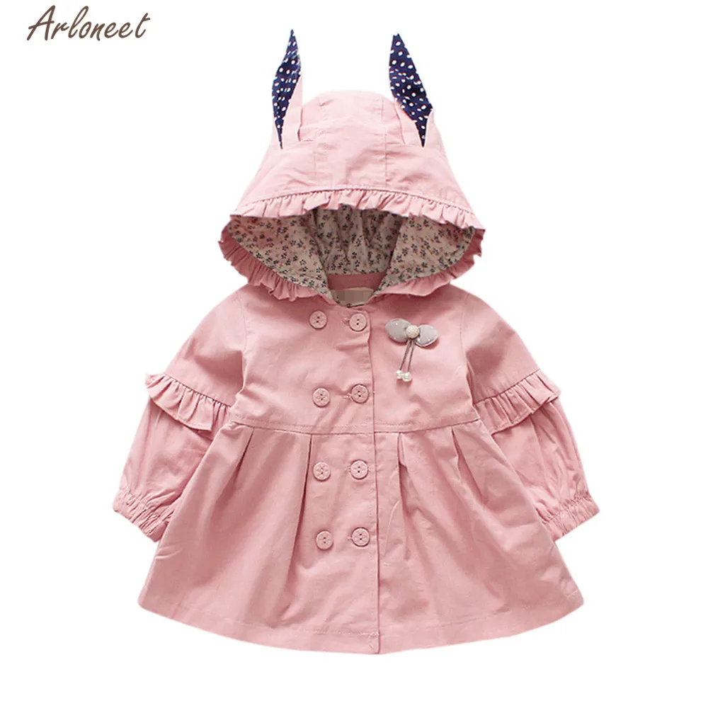 ARLONEET/осенне-зимнее пальто для девочек хлопковая плотная куртка с бантиком теплая