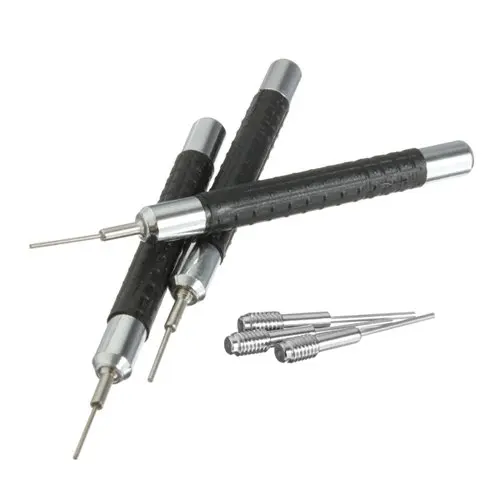 3x ручка для удаления штифтов, сменный ремешок для часов 0,7-0,9 мм, ремешок для часов, инструмент, браслет, короткий+ 3 ручки(черный