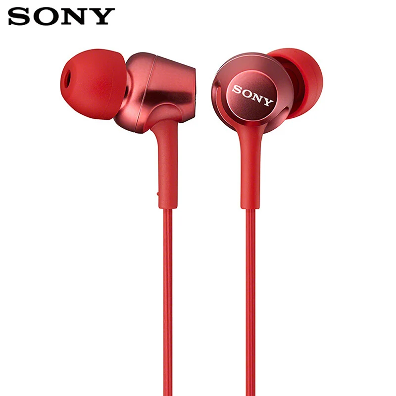 Красный MDR-EX255AP 3,5 мм наушники-вкладыши высшего качества, неодимовые наушники для Iphone, samsung, Xiaomi, HUAIWEI, htc, LG - Цвет: Красный