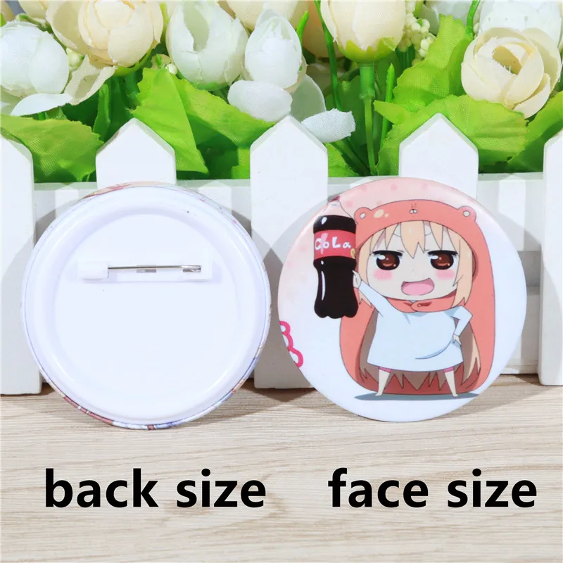 FFFPIN 5,8 см мультфильм Himouto мультипликационный персонаж дома Умару брошь японская сестра нагрудник значок аниме булавка большая монета значок ткань рюкзак сумка Декор