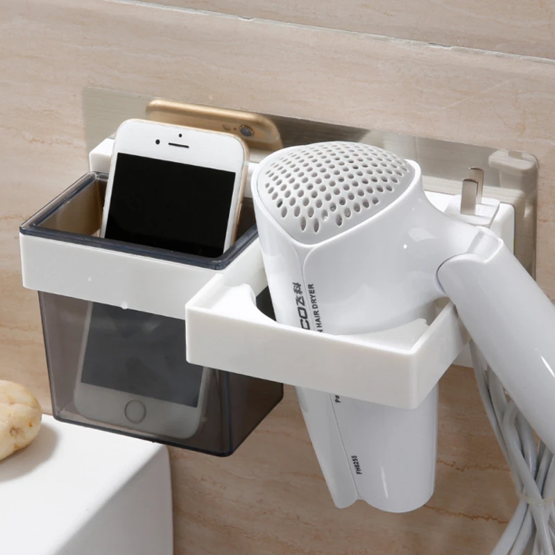 1 шт. полка для фена многофункциональная присоска настенная подвесная машина