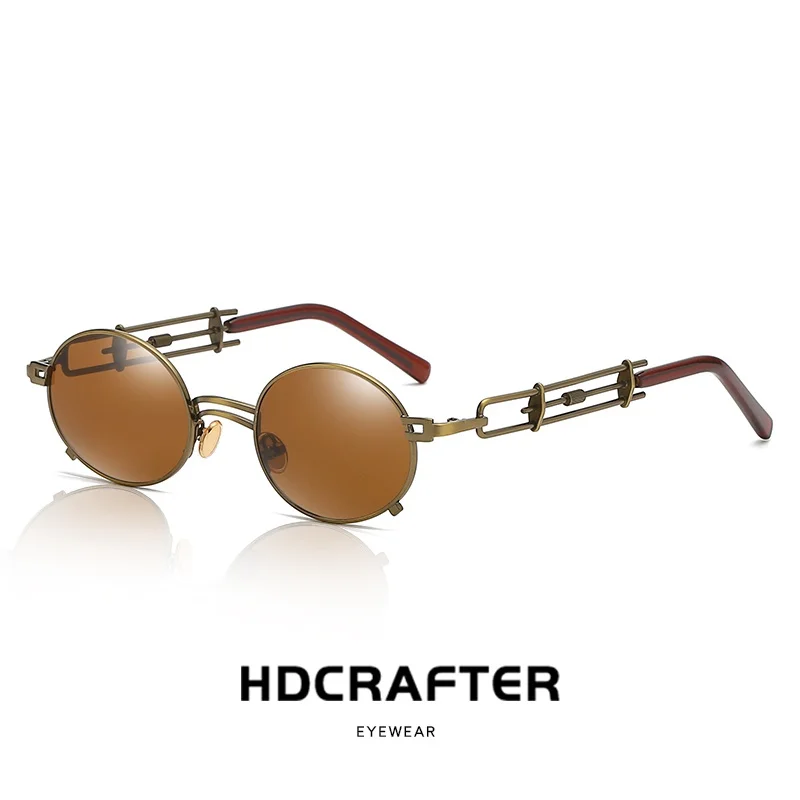 Стимпанк очки солнцезащитные для мужчин и женщин фирменный дизайн винтажные