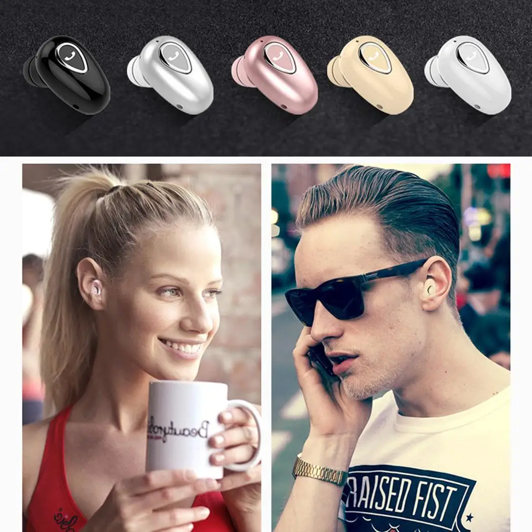 Спортивные Bluetooth V4.1 наушники гарнитура TWS беспроводные Blutooth игровая