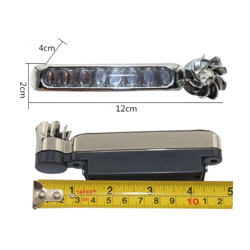1 Pair Car Wind Energy Lamp Support Car Daytime Running Lights 8 LED DRL Daylight Headlight Car decoration light Car styling