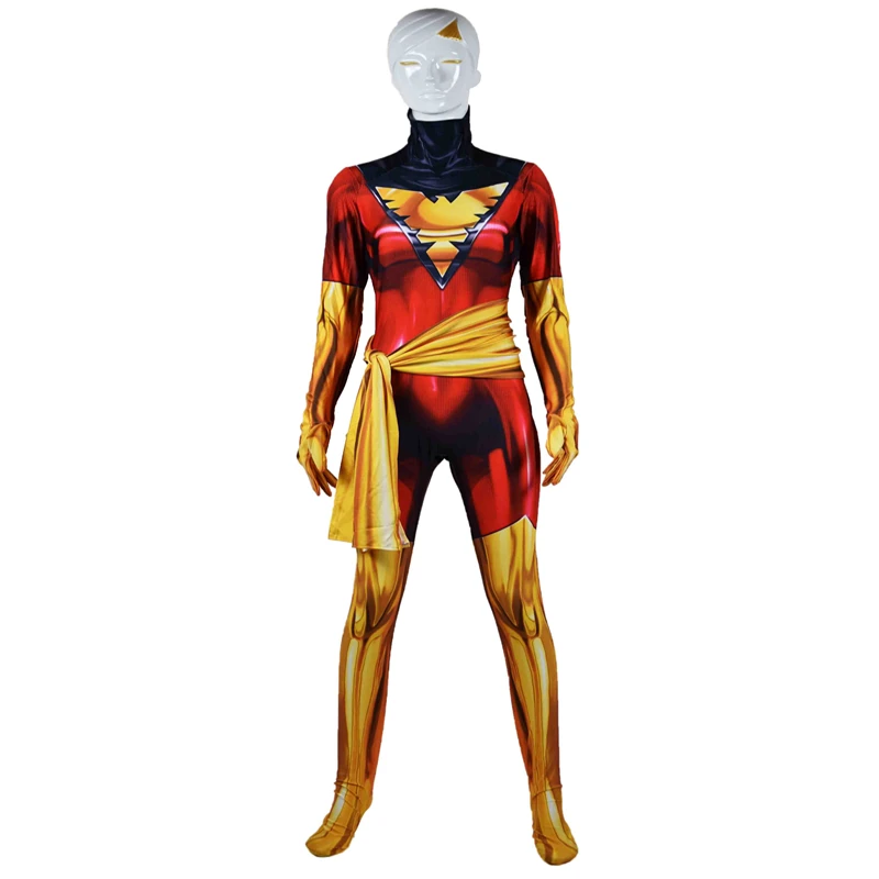 X-Men phoenix marvel girl Jean Grey-Summers Cosplay Halloween lady male tights Bodysuit Jumpsuits Adult Kids Kostuum Zentai |