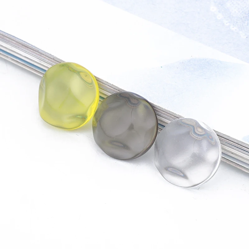 5 шт. 20 мм Прозрачная Круглая полимерная нашивка бусины фурнитура ручной работы