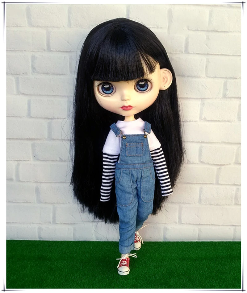 Одежда для кукол Blyth футболка с длинным рукавом комбинезон брюки Pullip OB24 azone ob22 Jeans