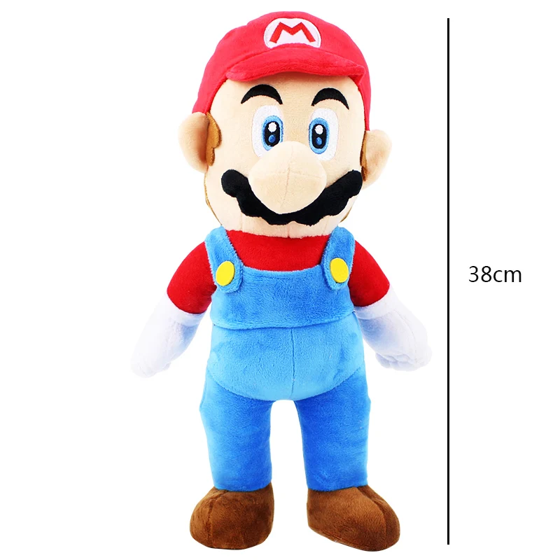 mario 3 стиля 32-38 см Супер Марио Bros стоя Марио Йоши Луиджи Плюшевые игрушки мягкие куклы Отличный подарок на Рождество - Цвет: mario