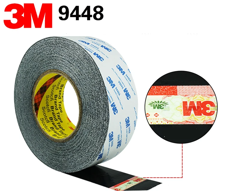 

Original 3M Black Strong Sticky Glue Tape for Samsung iphone ipad Smart Phone Tablet Camera Lens Display Bezel Fix 9448 Scotch