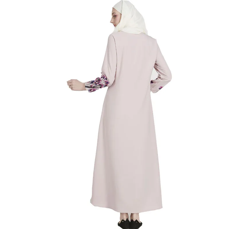 Традиционное мусульманское платье с цветочным принтом арабский халат женское