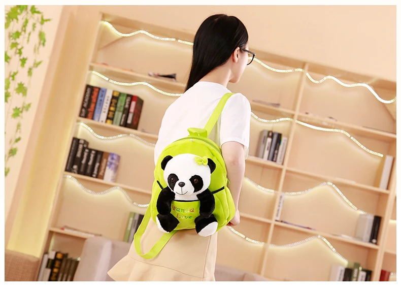 1 шт. Детский Рюкзак Kawaii Panda, сумки, маленькие плюшевые игрушки для детей, студентов, для девочки, мальчика, ребёнка, мягкая плюшевая кукла, подарок на день рождения