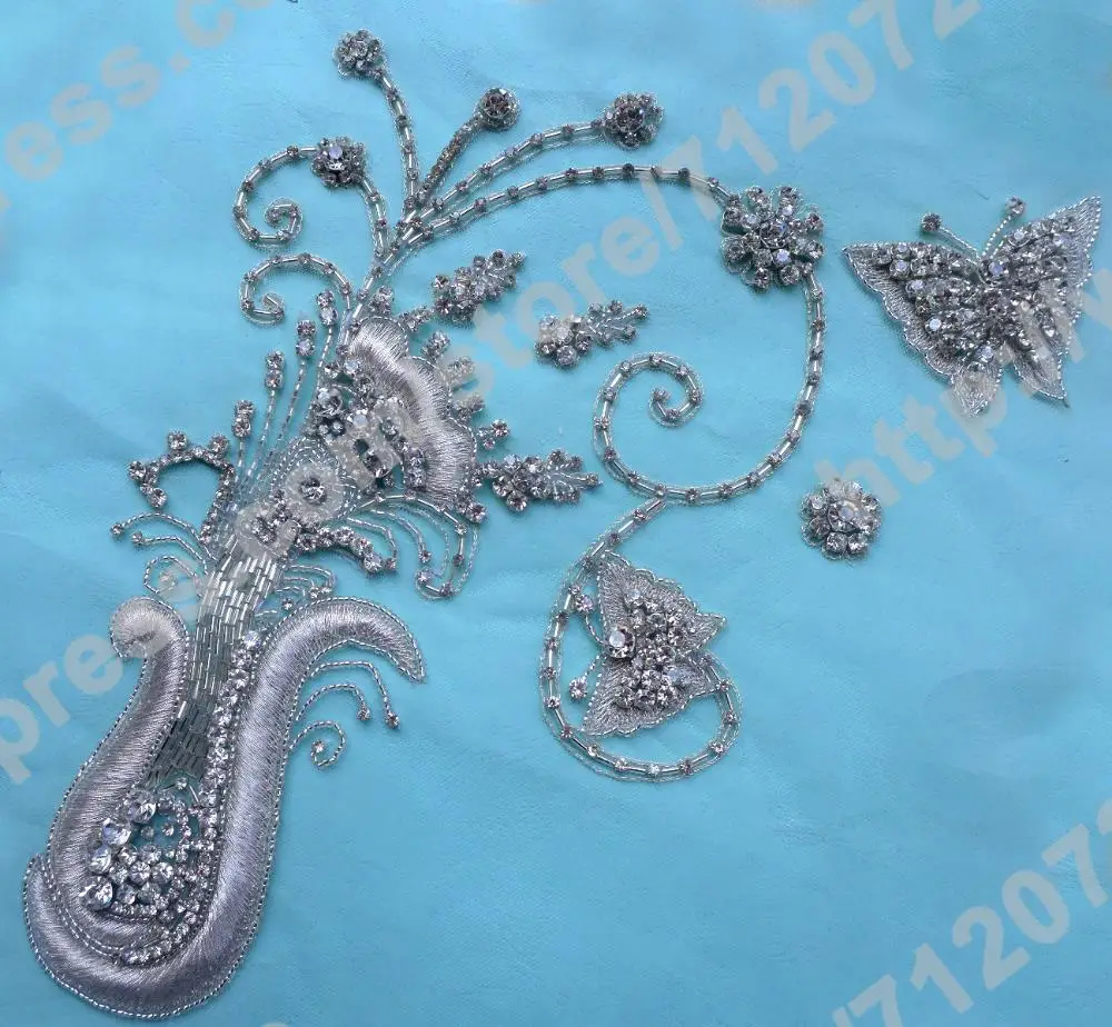 Вышивка бабочка с металлическим блеском 11 дюймов * 9 дюймов|flower flower|flower handmadeflower