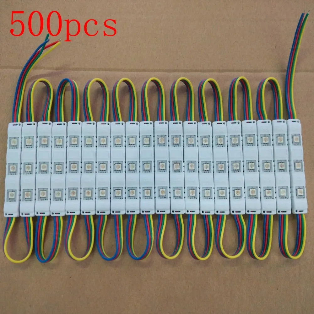 Бесплатная доставка DHL корейский чип 500 шт. PCB DC12V 0 75 Вт RGB 5050 Светодиодный модуль