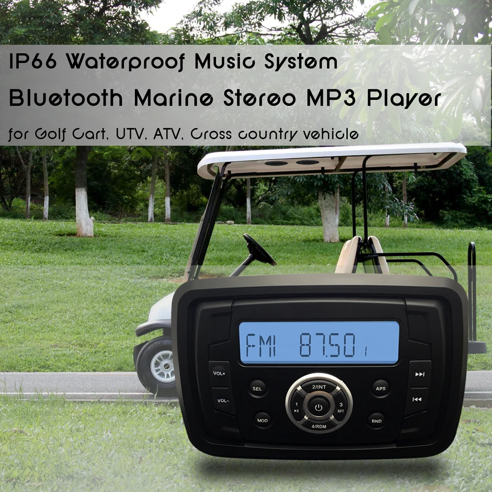 Морской Bluetooth музыкальный стереозвук MP3 радио FM AM+ 1 пара 4 ''2 способа морской лодки водонепроницаемые колонки для наружной морской лодки