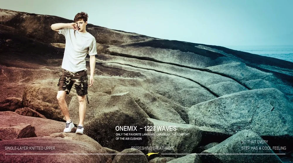 ONEMIX, новинка, бренд, мужская обувь для бега, уличная, дышащая сетка, кроссовки, спортивная обувь, черные, белые кроссовки