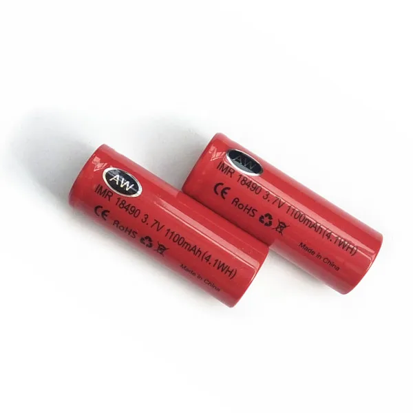 

high drain 18490 / 18500 1100mah 3.7V 3.6V 4.1WH rechargeable chargeable li ion Lithium-ion batteries(Flat top) FREE charger