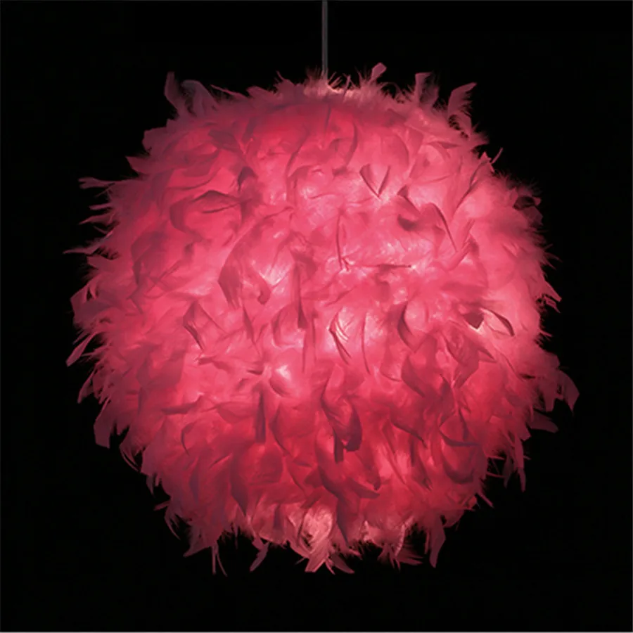 Современная креативная Подвесная лампа с перьями романтическая фантастическими