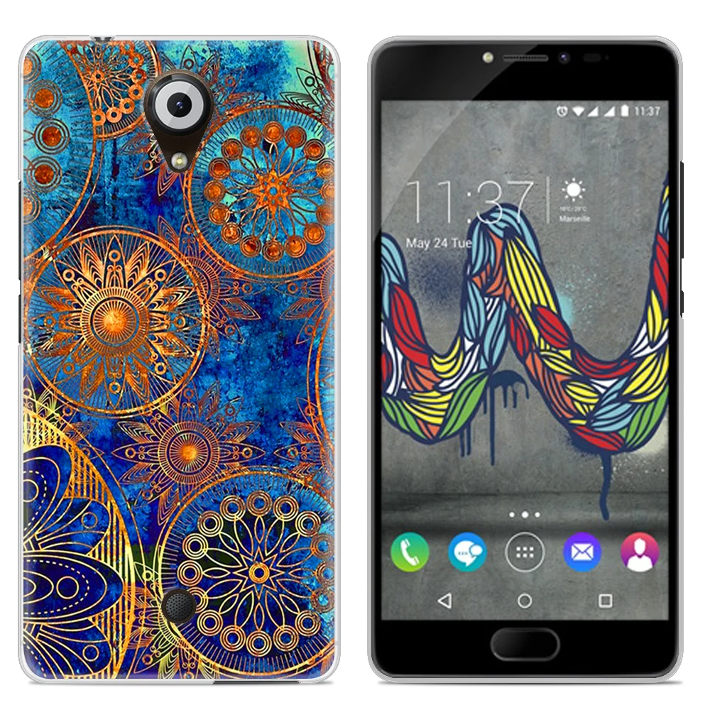 Чехол для Wiko U feel 5 0 дюйма Роскошный чехол из ТПУ с рисунком UFeel мягкий силиконовый