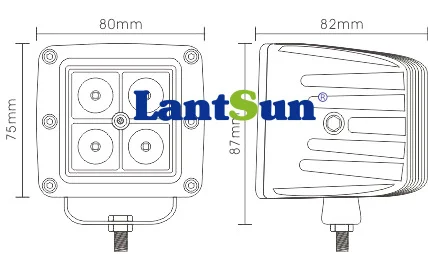 

One pair super bright small square 3inch 12w led pod light for wrangler suv atv Off-road vehicles,Trucks,Mining,Trains,Tanks
