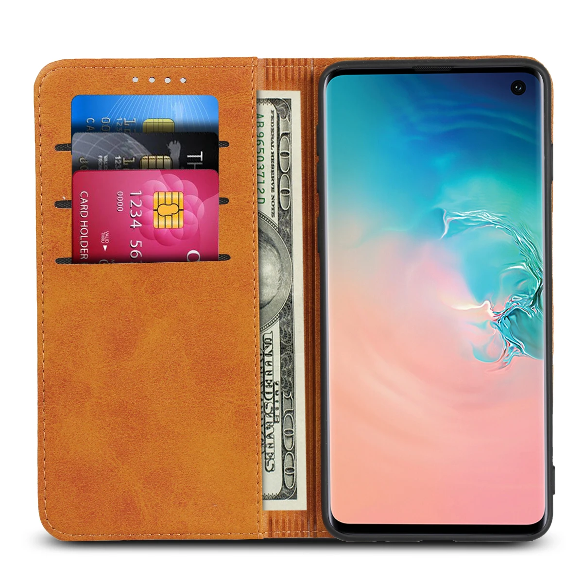 Премиум кожаный Магнитный Флип кошелек чехол для телефона Samsung Galaxy A10 A30 A50 A70 A8 A9 2018